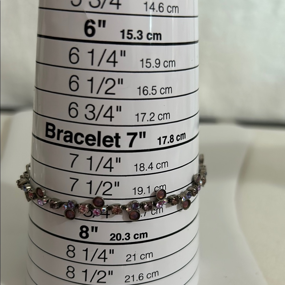 Elegant Silver and Purple Bracelet